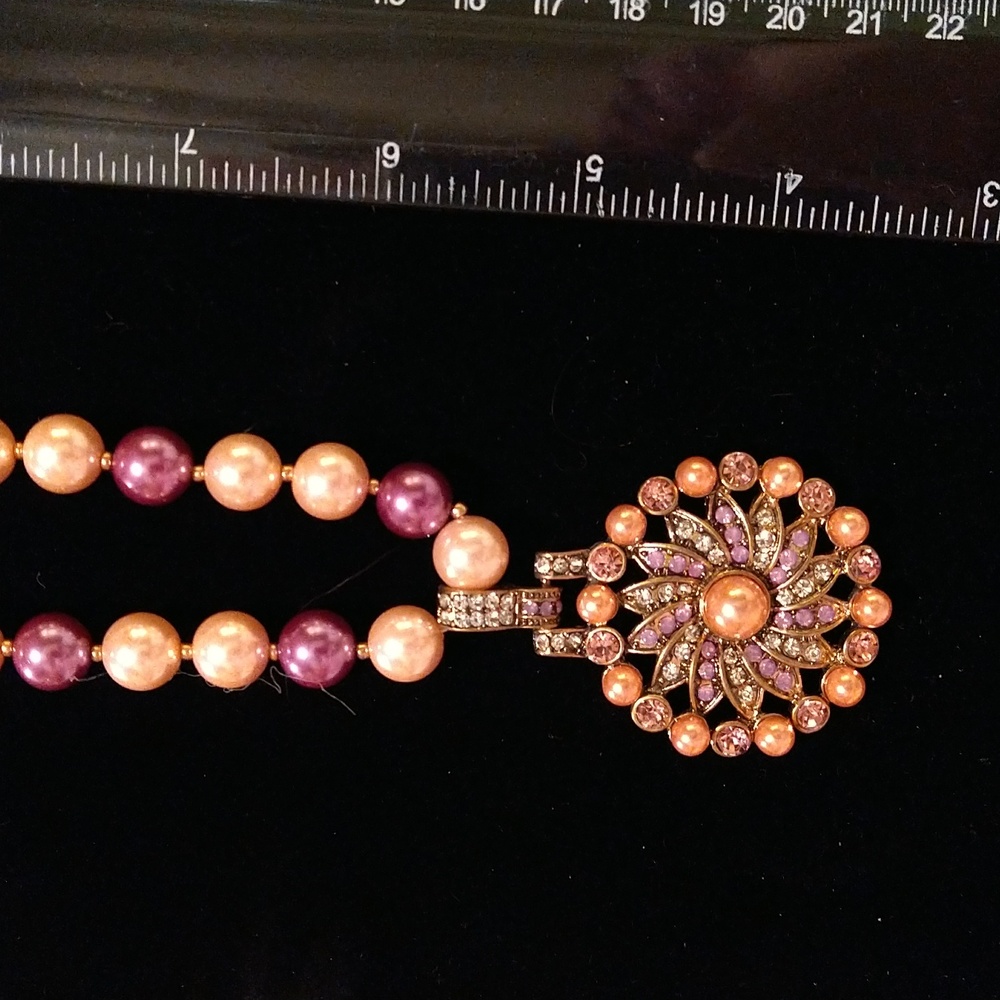 Beautiful Faux Pearl and Bling Necklace